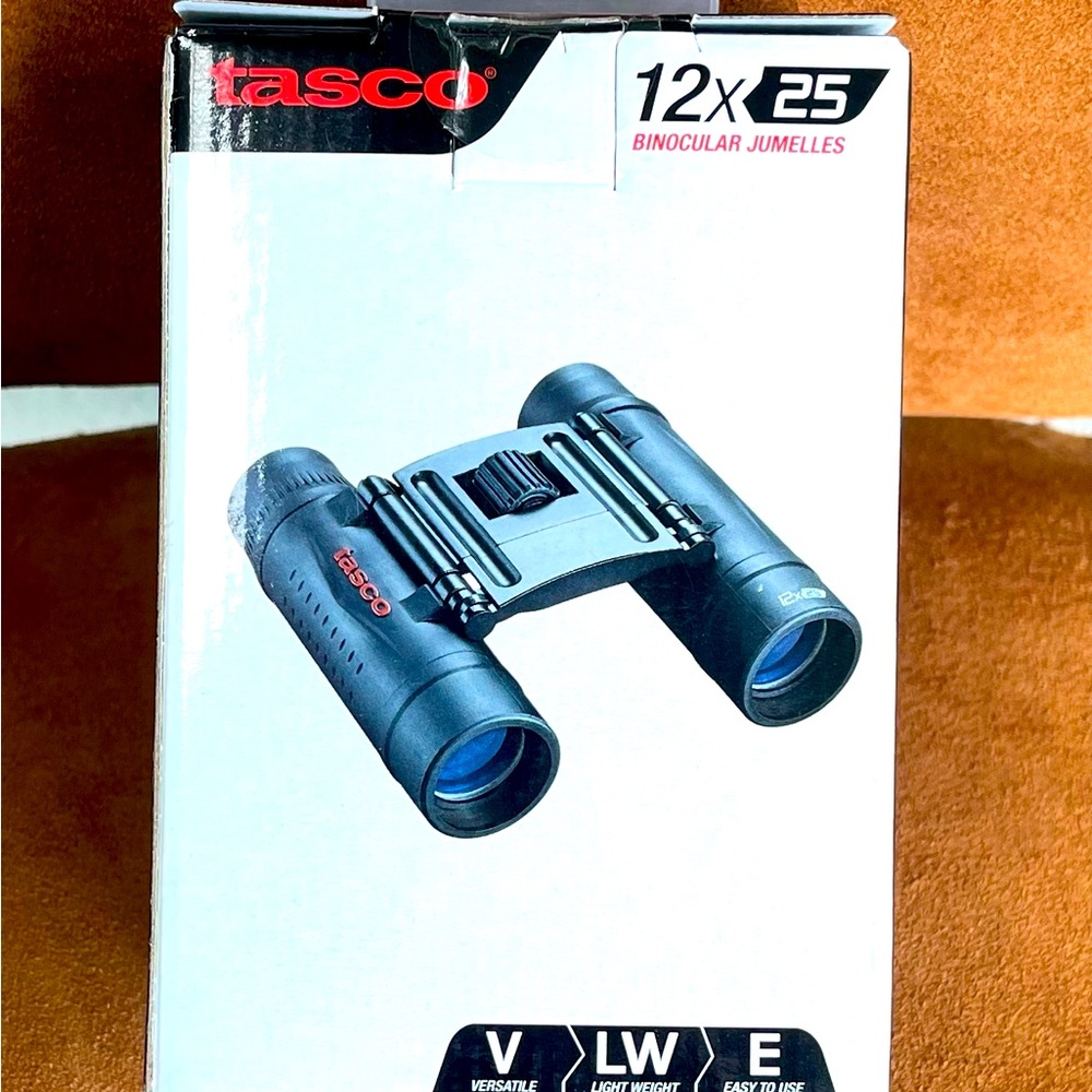 Tasco 12x25 Binoculars - waterproof - blue, prism - NEW